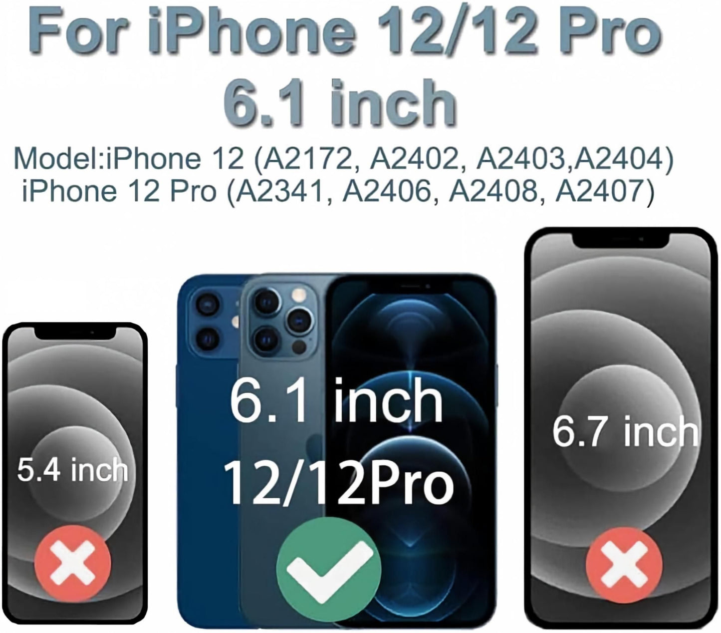 iPhone 12 / iPhone 12 Pro Screen Replacement, 6.1 Inch Incell LCD Touch Screen Digitizer with Complete Repair Tool Kit & Tempered Glass, Compatible with iPhone 12 A2172 A2402 A2403 A2404 / iPhone 12 Pro A2341 A2406 A2407 A2408