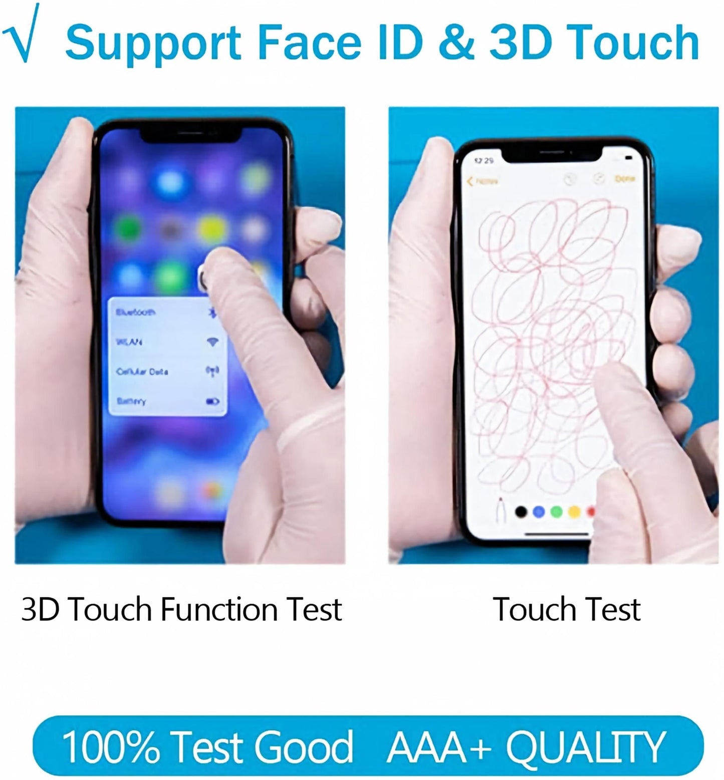iPhone 12 / iPhone 12 Pro Screen Replacement, 6.1 Inch Incell LCD Touch Screen Digitizer with Complete Repair Tool Kit & Tempered Glass, Compatible with iPhone 12 A2172 A2402 A2403 A2404 / iPhone 12 Pro A2341 A2406 A2407 A2408