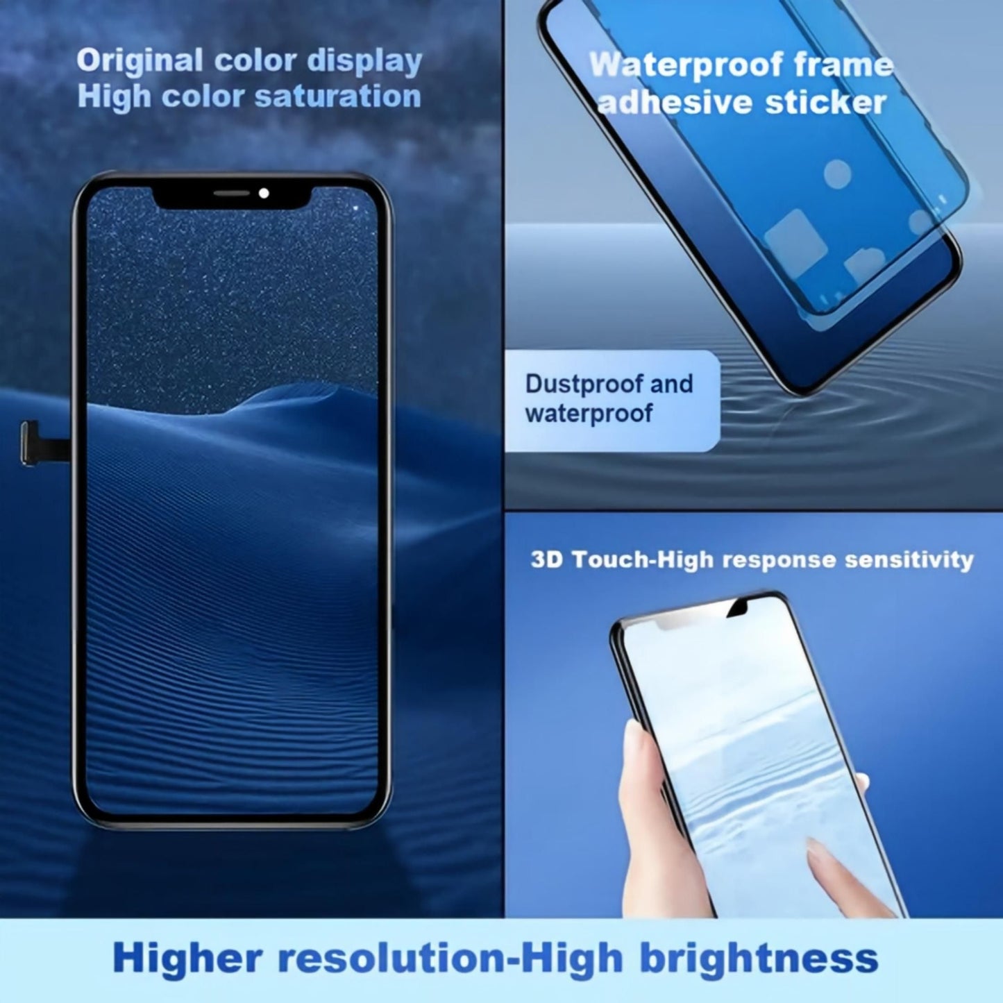 iPhone 12 Pro Max Screen Replacement, 6.7 Inch Incell LCD Touch Screen Digitizer with Complete Repair Tool Kit & Tempered Glass, for iPhone 12 Pro Max A2342 A2409 A2410 A2411