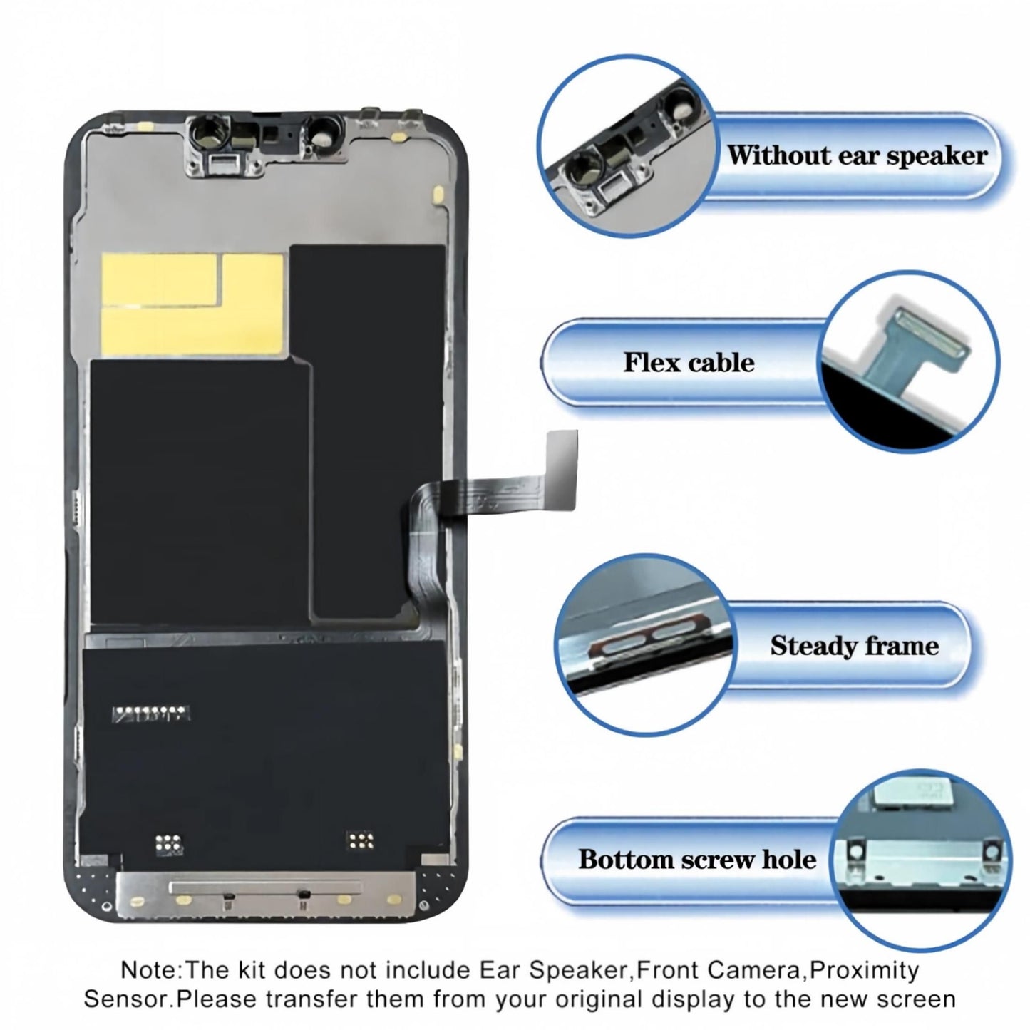 iPhone 13 Pro Max Screen Replacement, 6.7 Inch Incell LCD Touch Screen Digitizer with Full Repair Tool Kit & Tempered Glass, Fits iPhone 13 Pro Max A2484 A2641 A2642 A2643 A2644