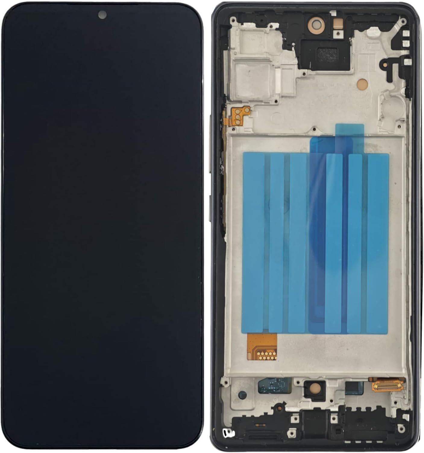 Samsung Galaxy A53 5G Screen Replacement with Frame, 6.5 Inch Super AMOLED Touch Digitizer, Full Repair Tool Kit & Tempered Glass Protector for SM‑A536U SM‑A536U1 SM‑A536E SM‑A536F