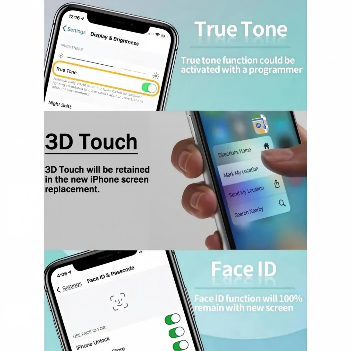 iPhone XR Screen Replacement, 6.1 Inch Incell LCD Display Touch Screen Digitizer with Full Repair Tool Kit & Tempered Glass, for iPhone XR A1984 A2105 A2106 A2107