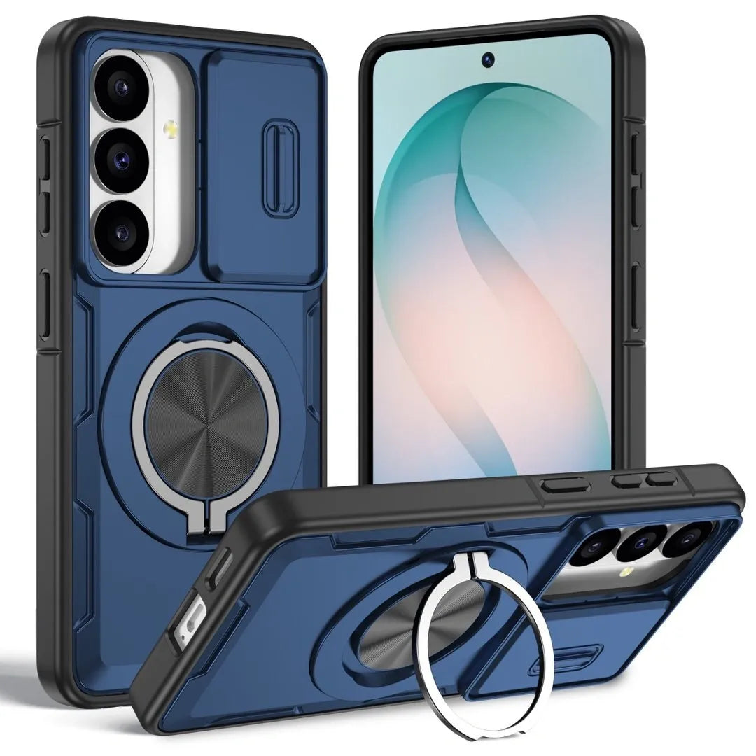 2-in-1 Magnetic Sliding Lens Case, Blue for  Samsung S26