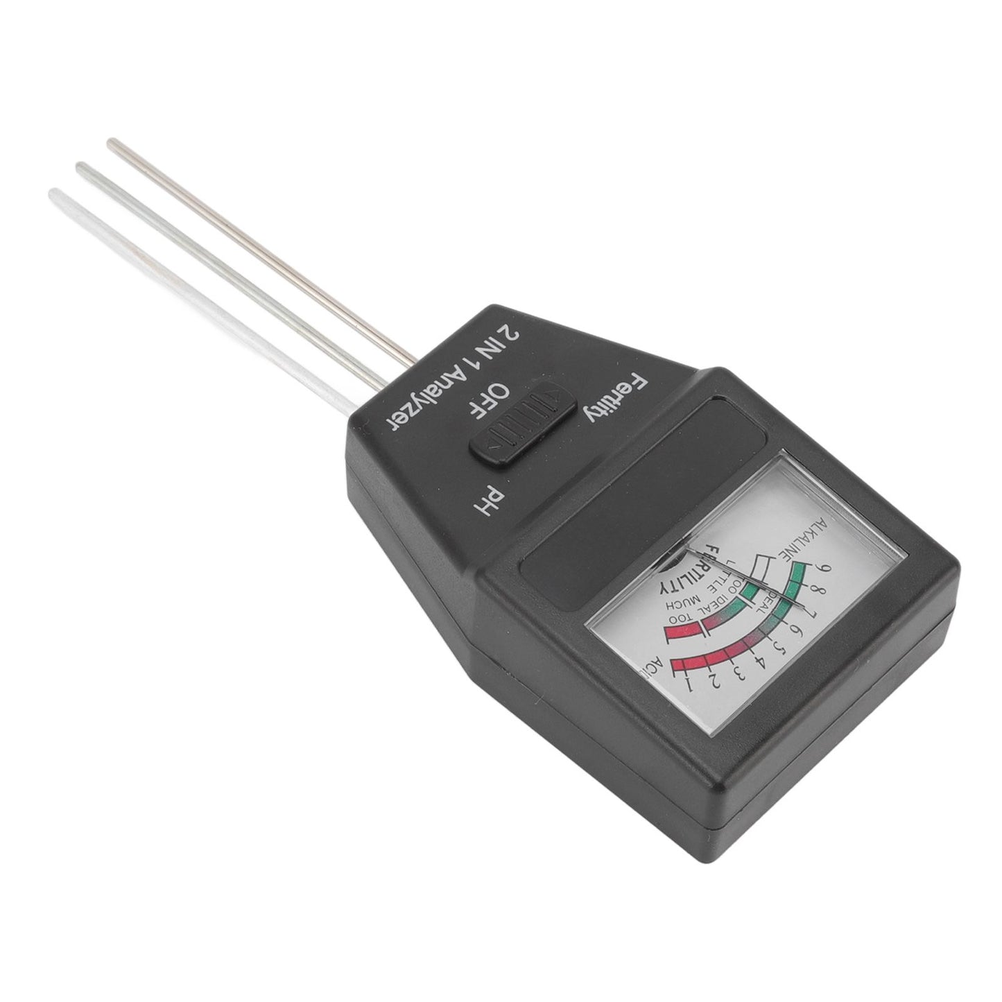 2 in 1 Soil PH Meter Soil Fertility Tester with 3 Probes for Home Garden Lawn Farm Indoor and Outdoor Use