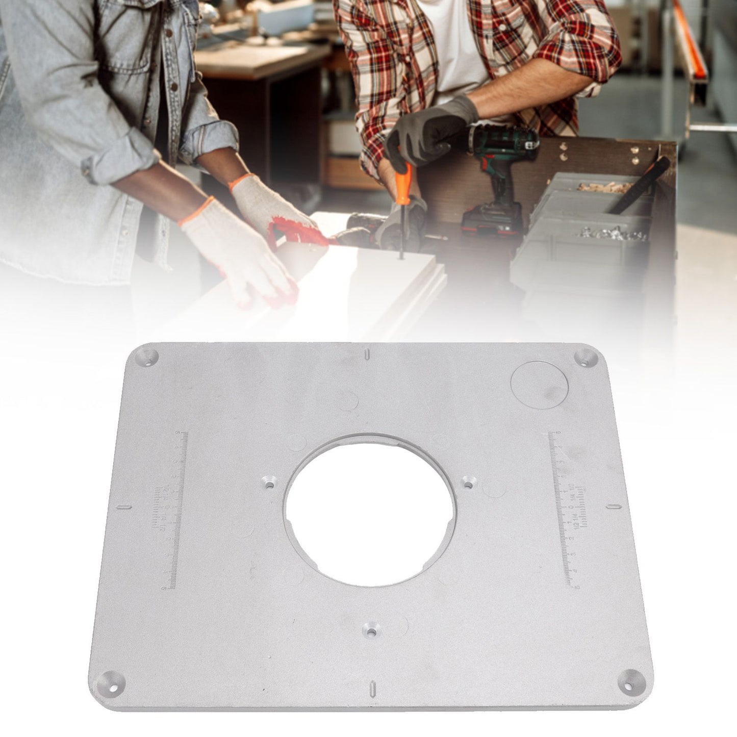 4‑17/32in Aluminium Router Table Insert Plate For 625 624 for Bosch 1611 1615 for FEINRT 1800 for Woodworking