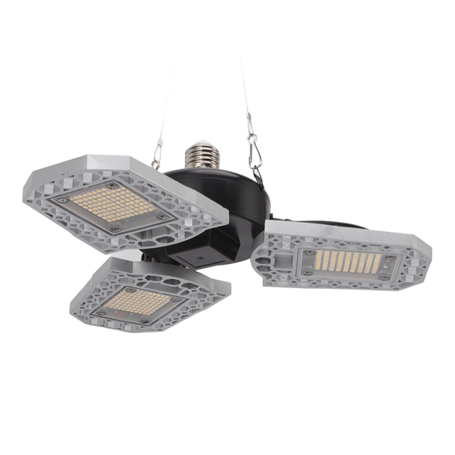 LED Grow Light 297 LEDs Folding Three Leaves Indoor Plant Grow Light for Greenhouse Succulent 100‑277V