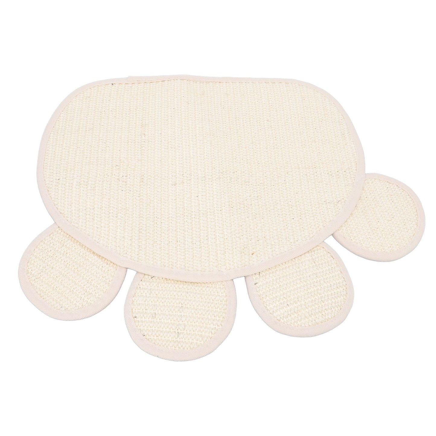 Sisal Cat Scratcher Mat Cute Shape Grinding Claw Protecting Furniture Cat Floor Scratching Pad for Cats Kittens