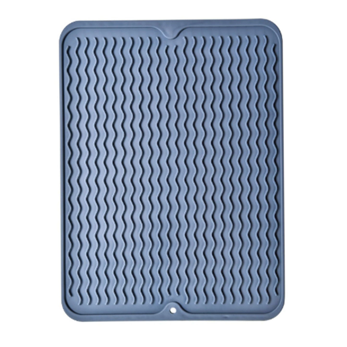 Table Insulating Rubber Mat Anti Slip Waterproof Heat Resistant Dish Drying Placemat for Kitchen Blue