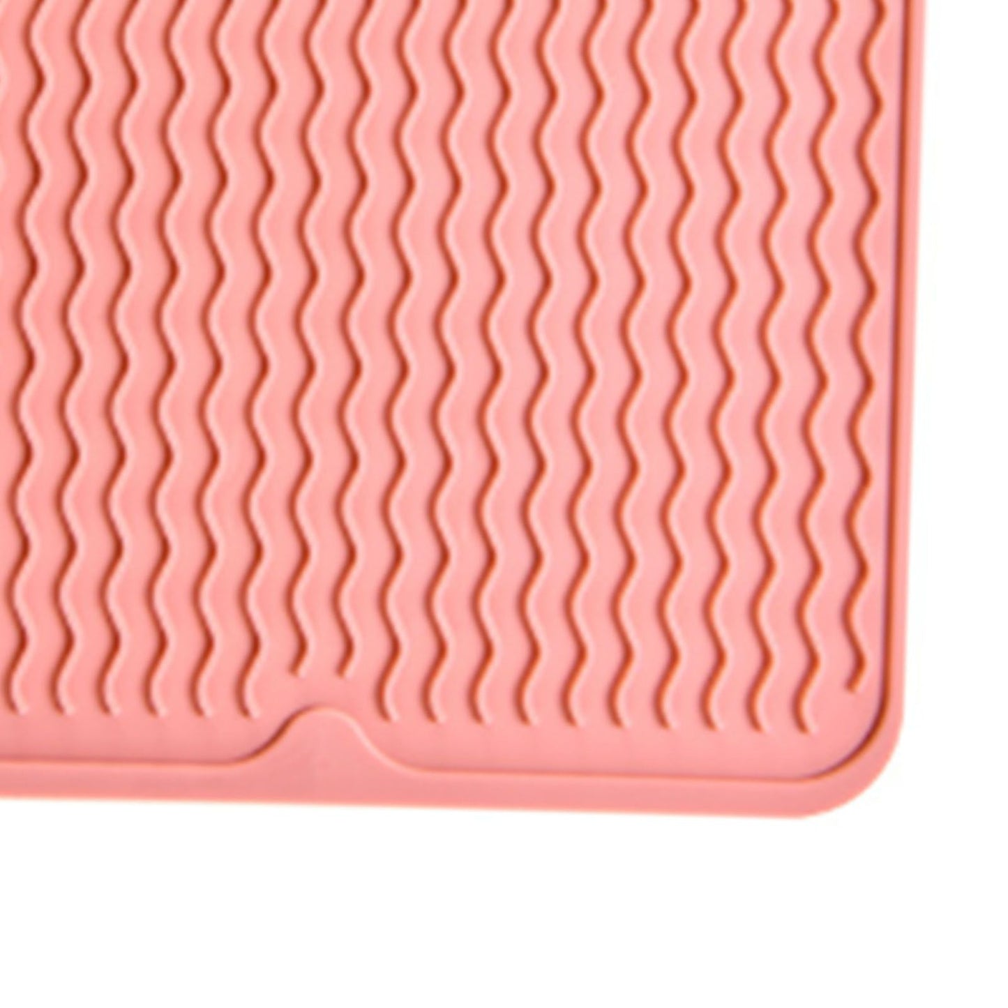 Table Insulating Rubber Mat Anti Slip Waterproof Heat Resistant Dish Drying Placemat for Kitchen Pink