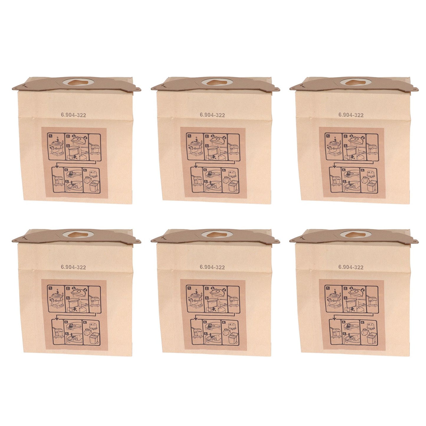 Vacuum Cleaner Paper Garbage Dust Bag for Karcher WD2250 A2004 A2054 MV2 Vacuum Cleaner
