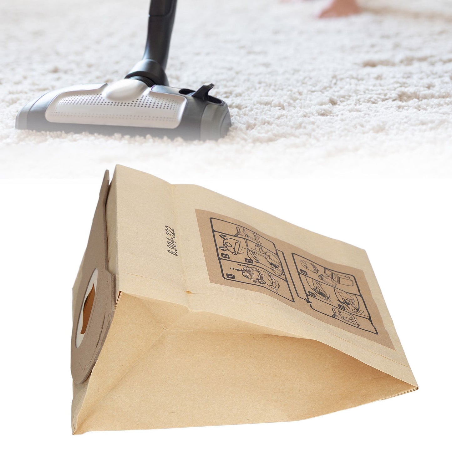 Vacuum Cleaner Paper Garbage Dust Bag for Karcher WD2250 A2004 A2054 MV2 Vacuum Cleaner