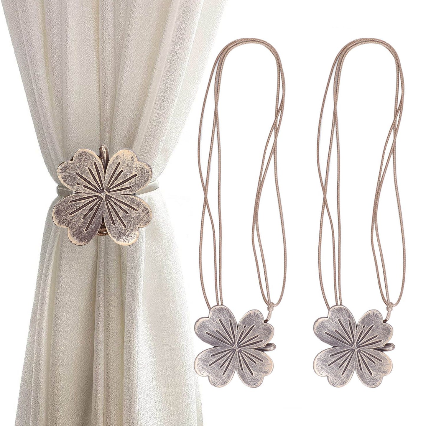 2 PCS Curtain Tiebacks Simple Resin Carving Binding Rope Curtain Strap Buckle Accessories