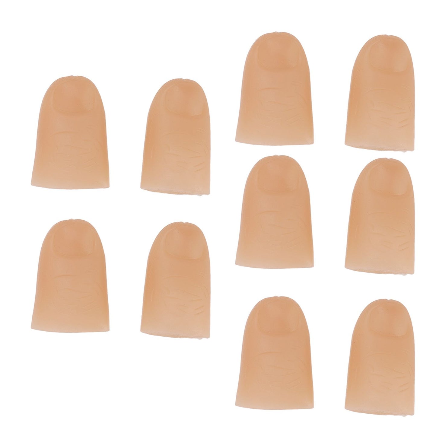 5 Pairs Finger Light Up Thumb PVC 3V 40mAh Battery Powered 4.5cm LED Fake Finger Lights for Performance Prop