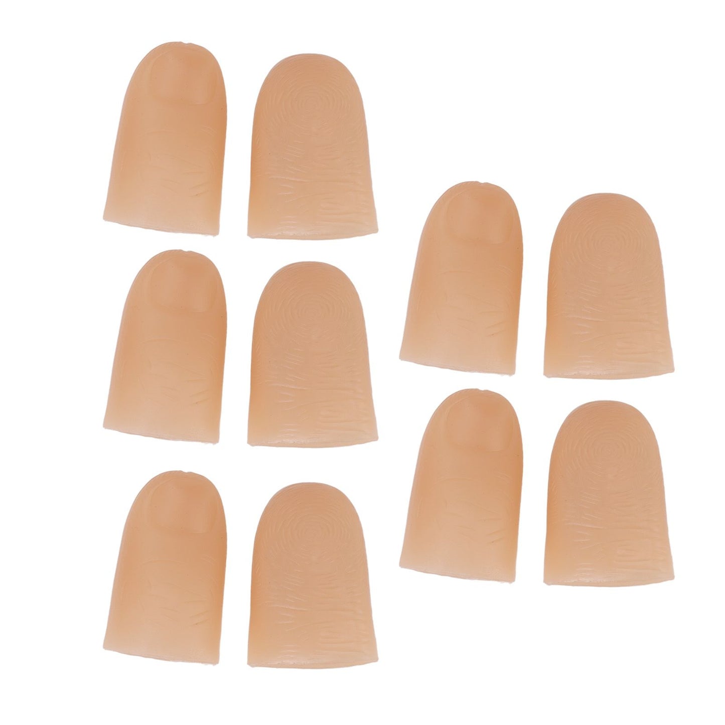 5 Pairs Finger Light Up Thumb PVC 3V 40mAh Battery Powered 4.5cm LED Fake Finger Lights for Performance Prop Blue