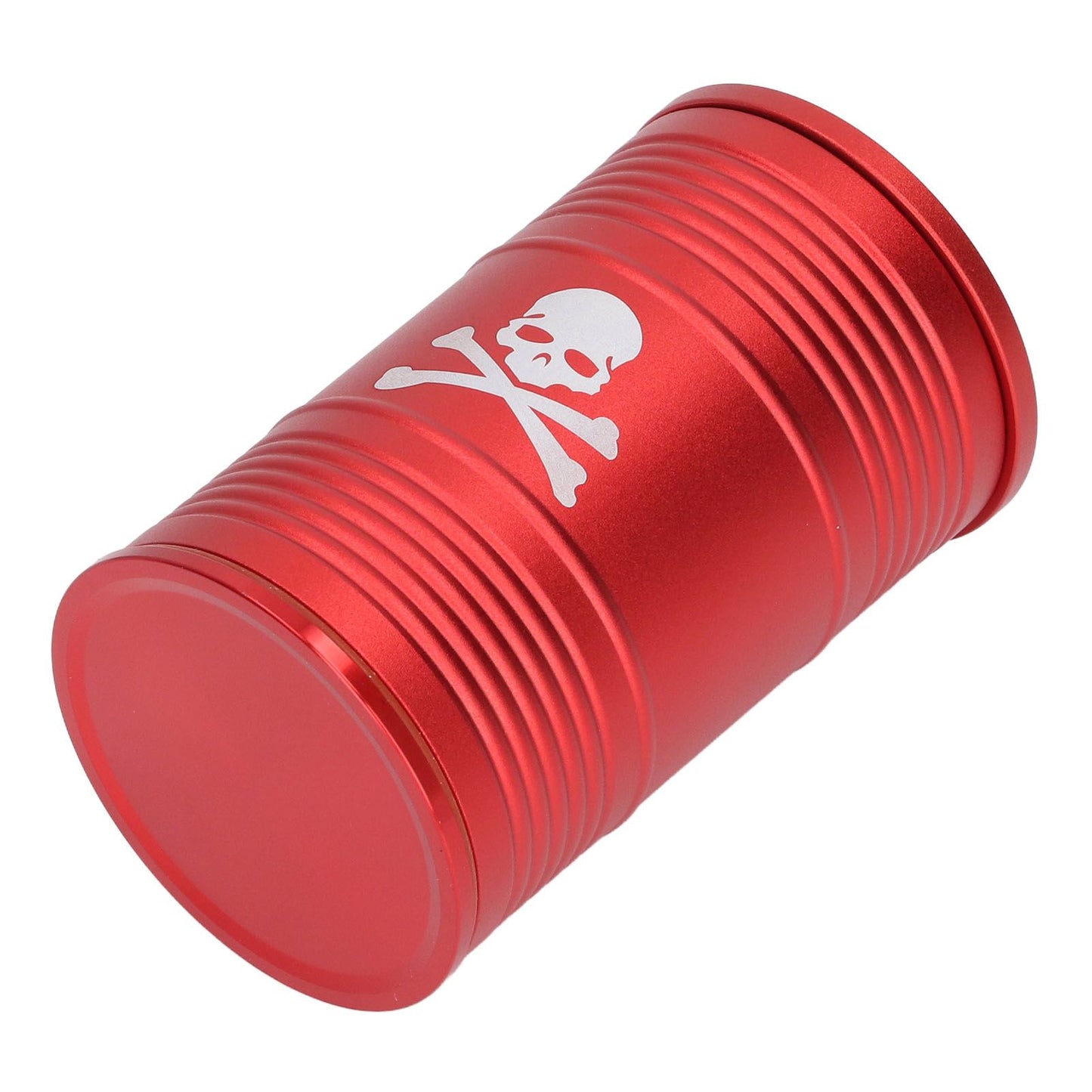Cigarette Cylinder Ashtray Aluminum Alloy Heat Resistant Portable Car Ashtray for Automobile Red