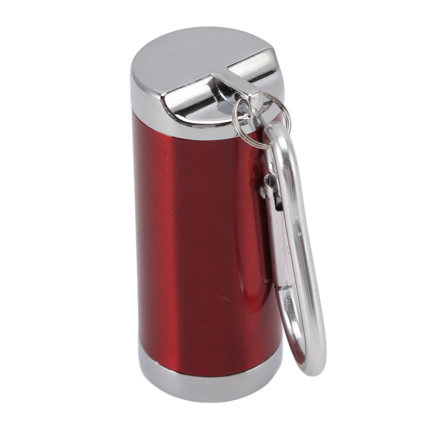 Portable Ashtray Stainless Steel Fireproof Buckle Design Exquisite Look Mini Ashtray Keychain for Car Office Red