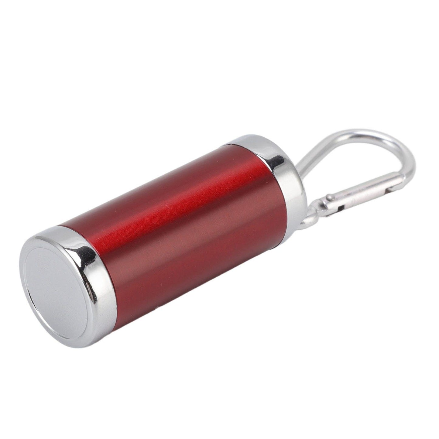 Portable Ashtray Stainless Steel Fireproof Buckle Design Exquisite Look Mini Ashtray Keychain for Car Office Red