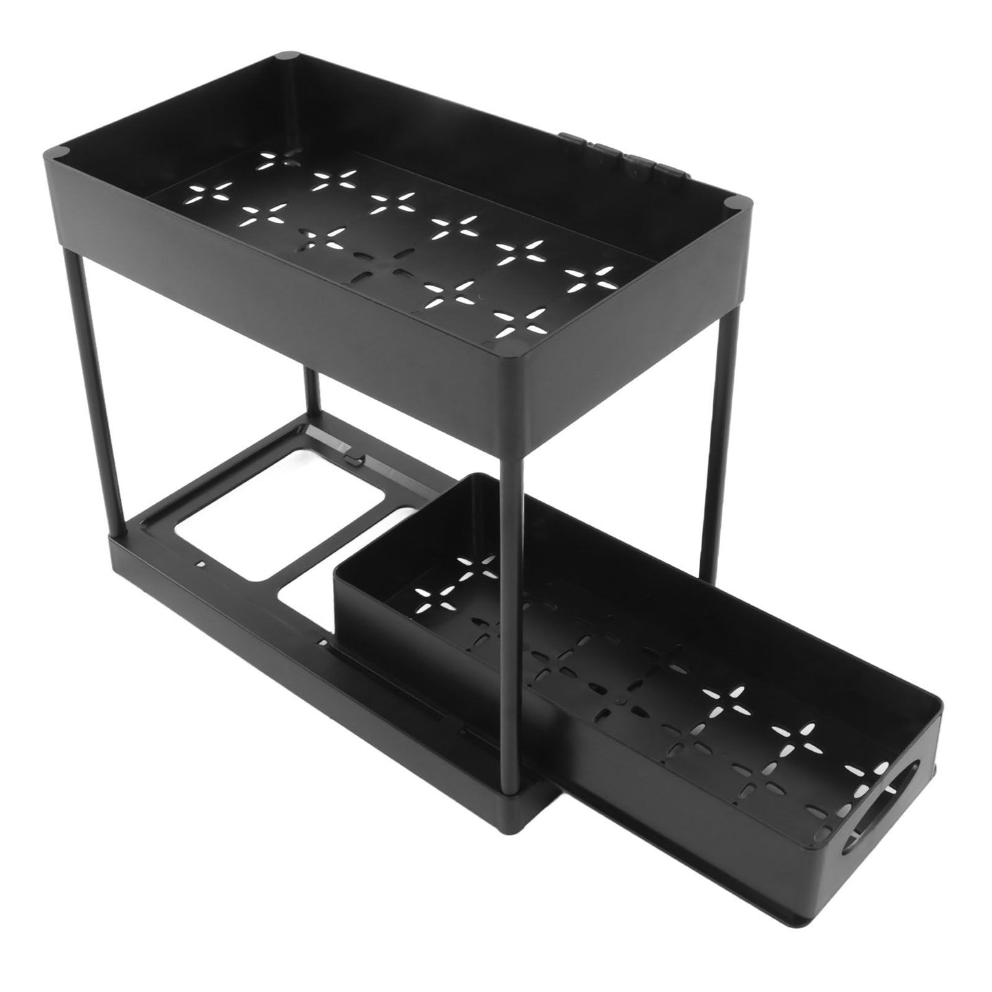 Under Sink Organizers Large Capacity Slide Out Storage Baskets for Bathrooms Kitchens Closets Laundry Rooms Offices Black