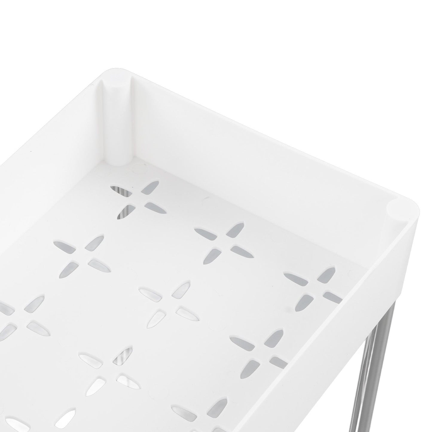 Slide Out Storage Baskets ABS Under Sink Organizer Cabinet Sliding Drawers for Kitchen Bathroom Cosmetic Storage White