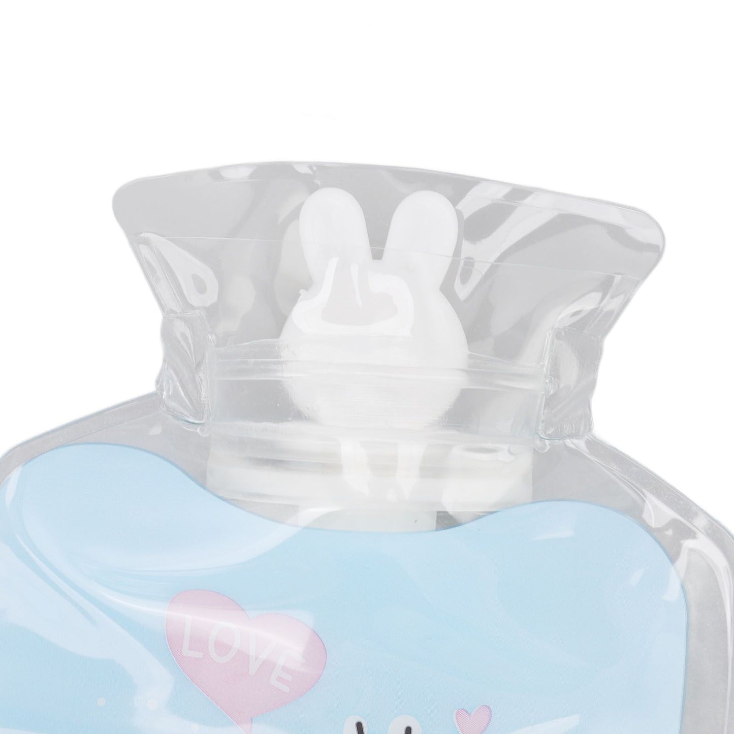 5Pcs Hot Water Bottle Bag Thickened Explosion Proof PVC Leakage Proof Wide Mouth Warm Water Bag Blue Dog Pattern