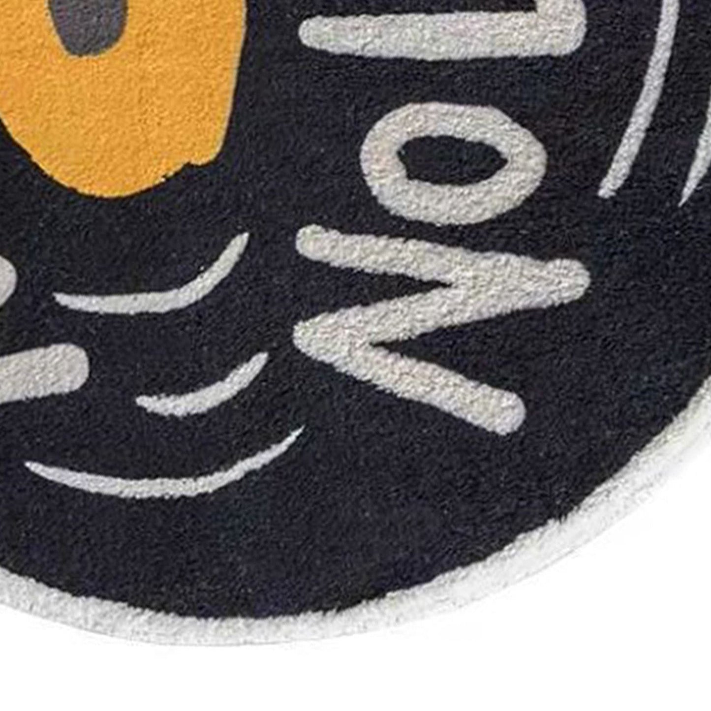 Water Absorbent Mat Retro CD Disk Design Anti Slip Thick Soft Imitation Cashmere Home Bathroom Mat Type 1 100x100cm