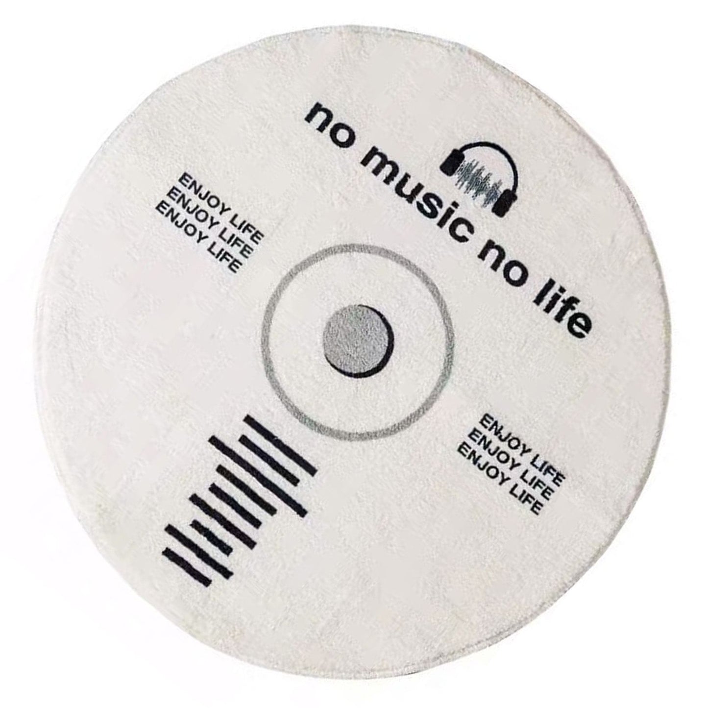 Water Absorbent Mat Retro CD Disk Design Anti Slip Thick Soft Imitation Cashmere Home Bathroom Mat Type 2 60x60cm