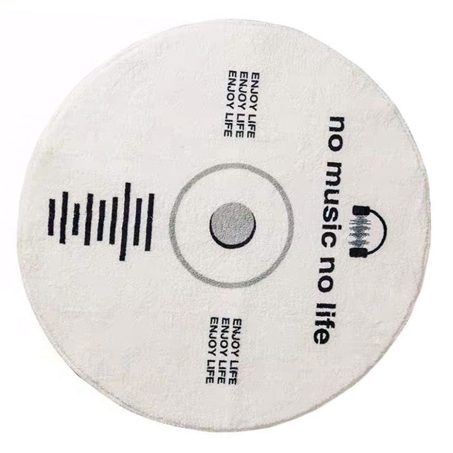 Water Absorbent Mat Retro CD Disk Design Anti Slip Thick Soft Imitation Cashmere Home Bathroom Mat Type 2 60x60cm