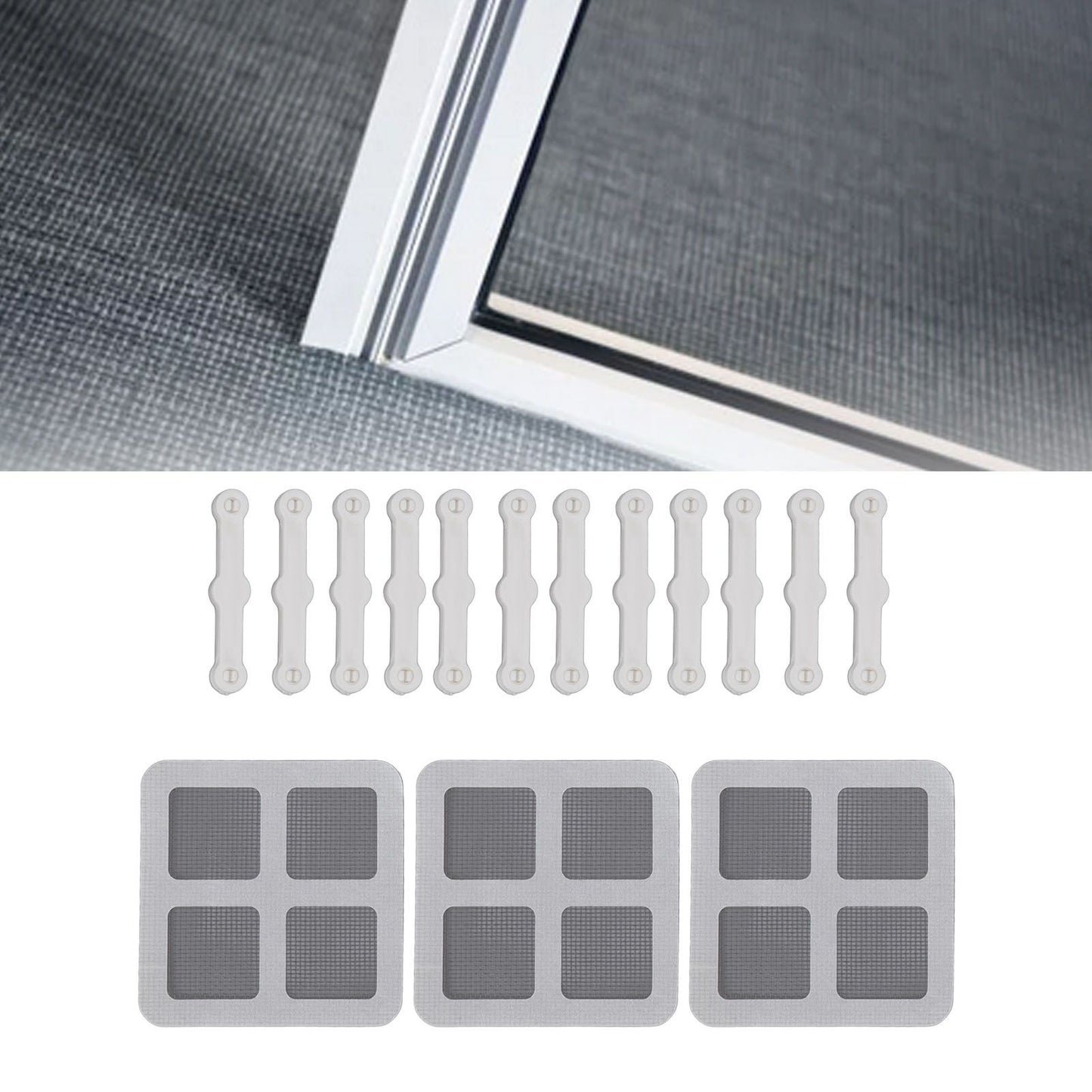 12Pcs Screen Window Clips Home Windows Mounting Buckle for Fly Screen Insect Protection