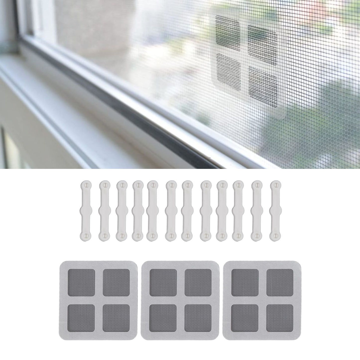 12Pcs Screen Window Clips Home Windows Mounting Buckle for Fly Screen Insect Protection