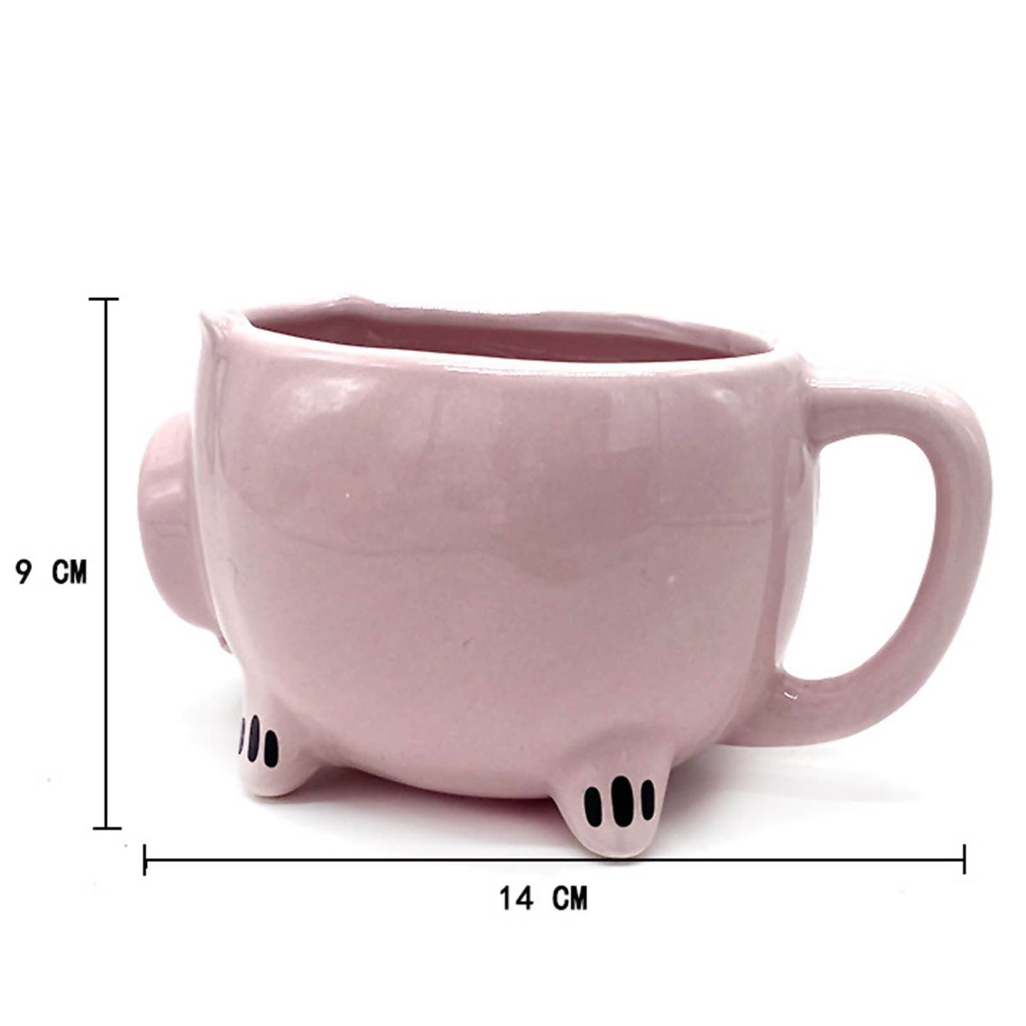 3D Pig Coffee Mug Novelty Pink Cute Pig Ceramic Coffee Tea Mug Funny Porcelain Water Cup for Home Indoor