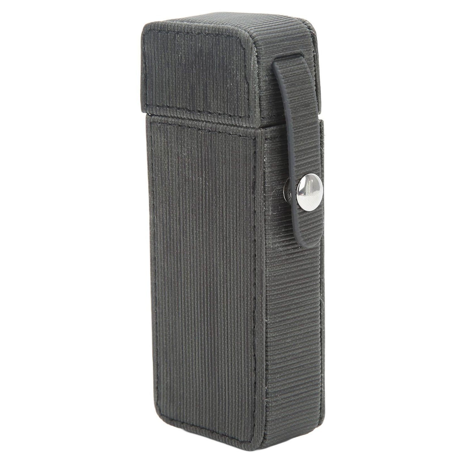 Cigarette Case PU Waterproof Buckle Design Retro Delicate Cigarette Box Gifts for Men Black