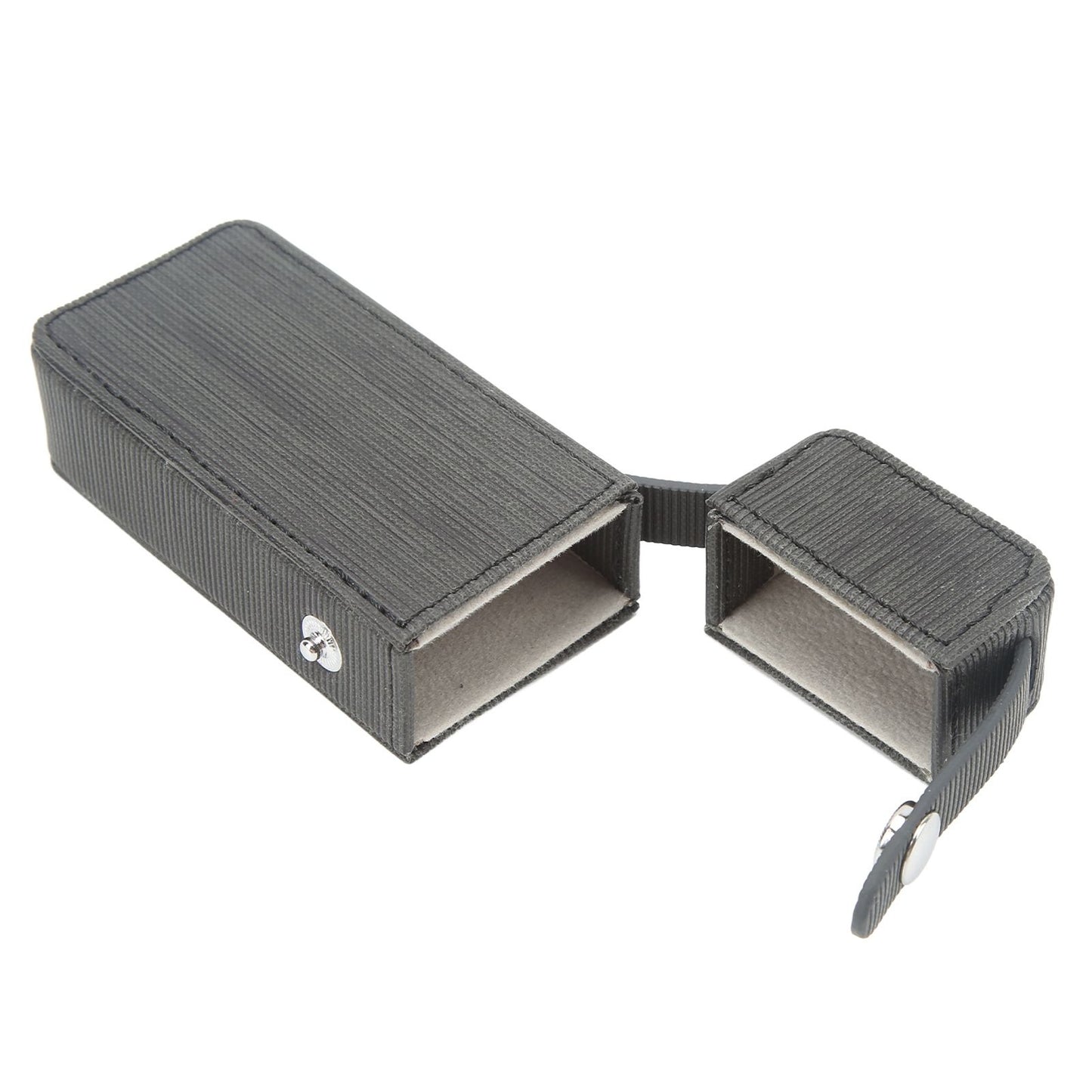 Cigarette Case PU Waterproof Buckle Design Retro Delicate Cigarette Box Gifts for Men Black