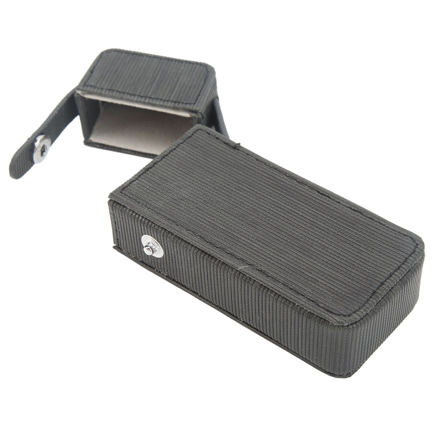Cigarette Case PU Waterproof Buckle Design Retro Delicate Cigarette Box Gifts for Men Black