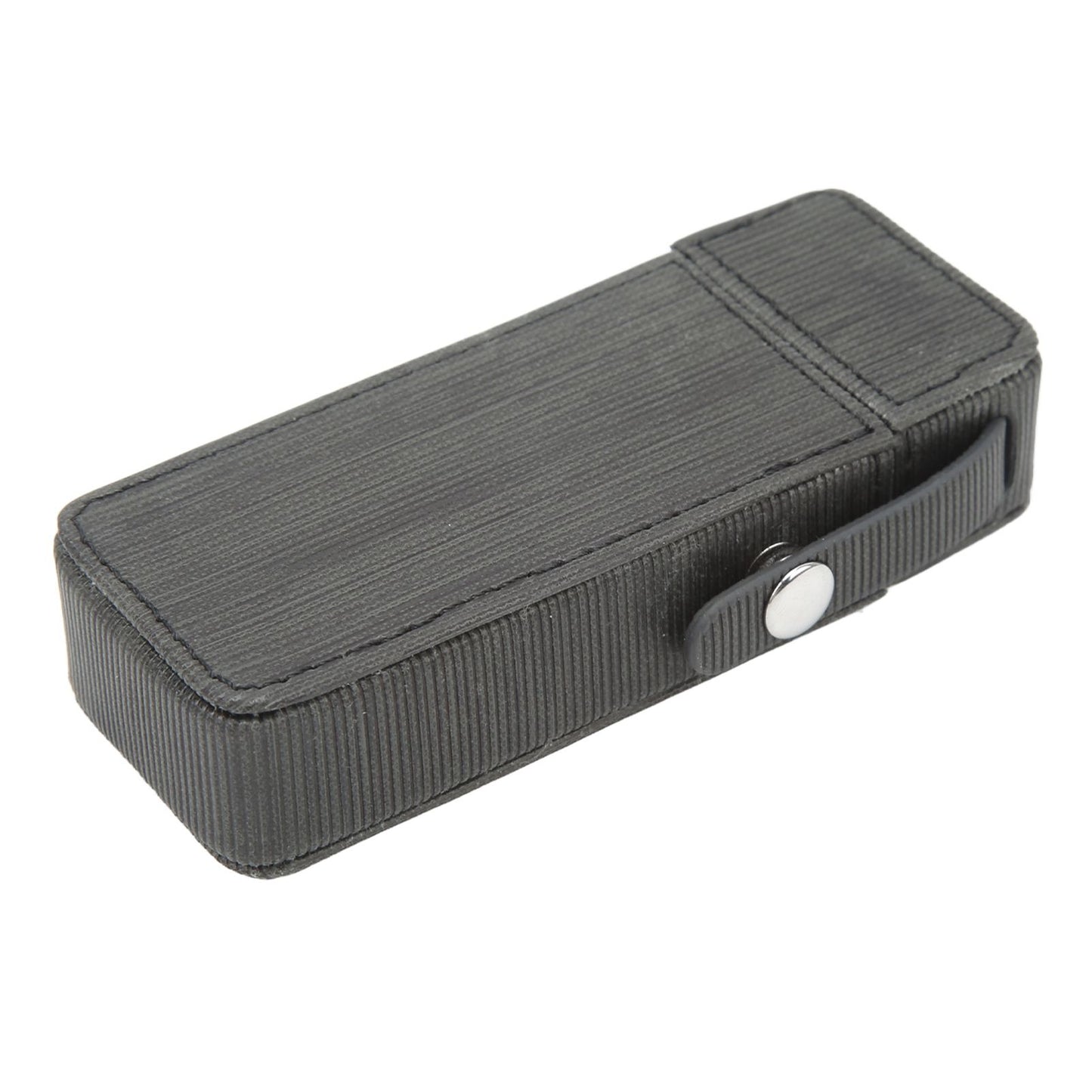 Cigarette Case PU Waterproof Buckle Design Retro Delicate Cigarette Box Gifts for Men Black