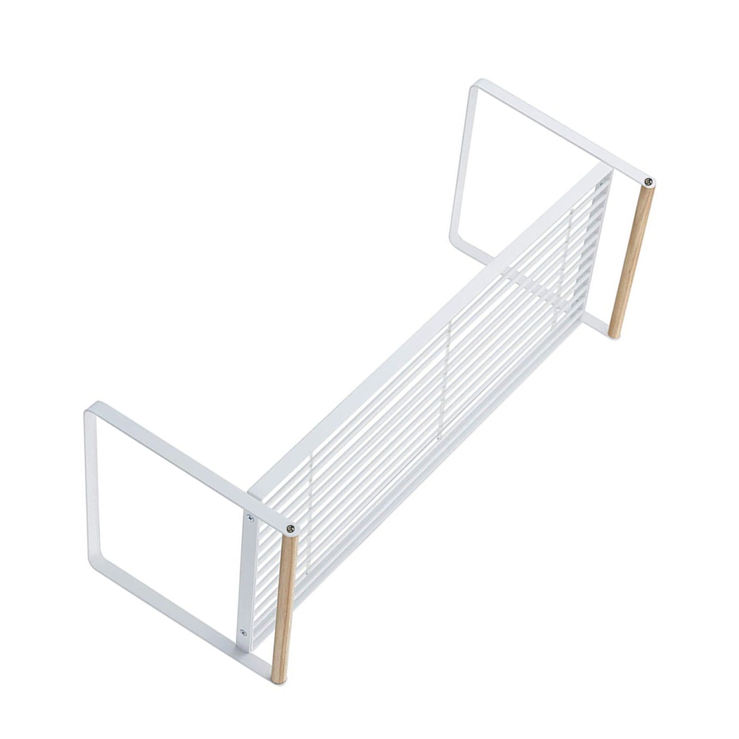 Cabinet Storage Shelf Rack Layered Storage Easy to Install Multifunction Counter Organizer Shelf for Seasoner Bowl Small White