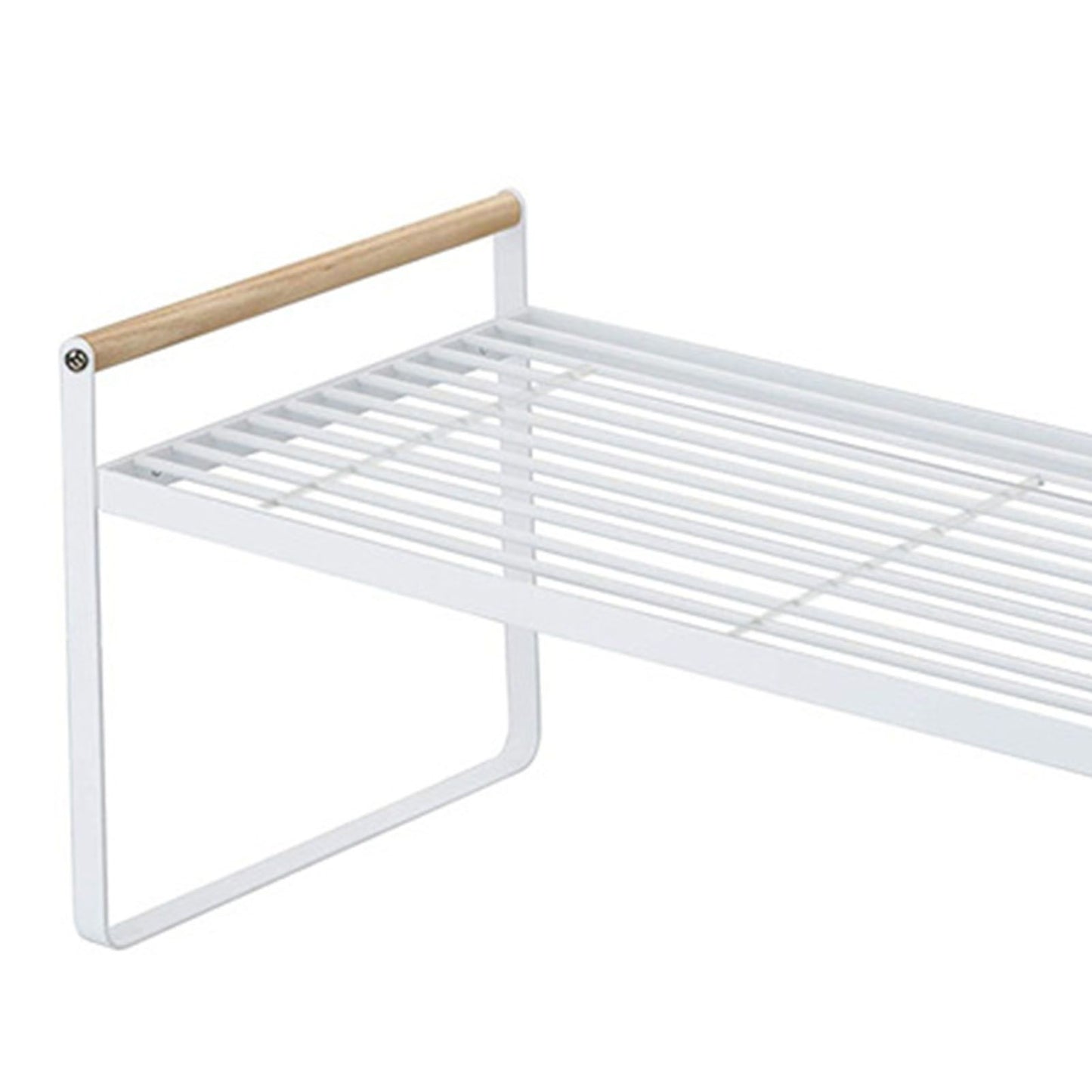 Cabinet Storage Shelf Rack Layered Storage Easy to Install Multifunction Counter Organizer Shelf for Seasoner Bowl Small White