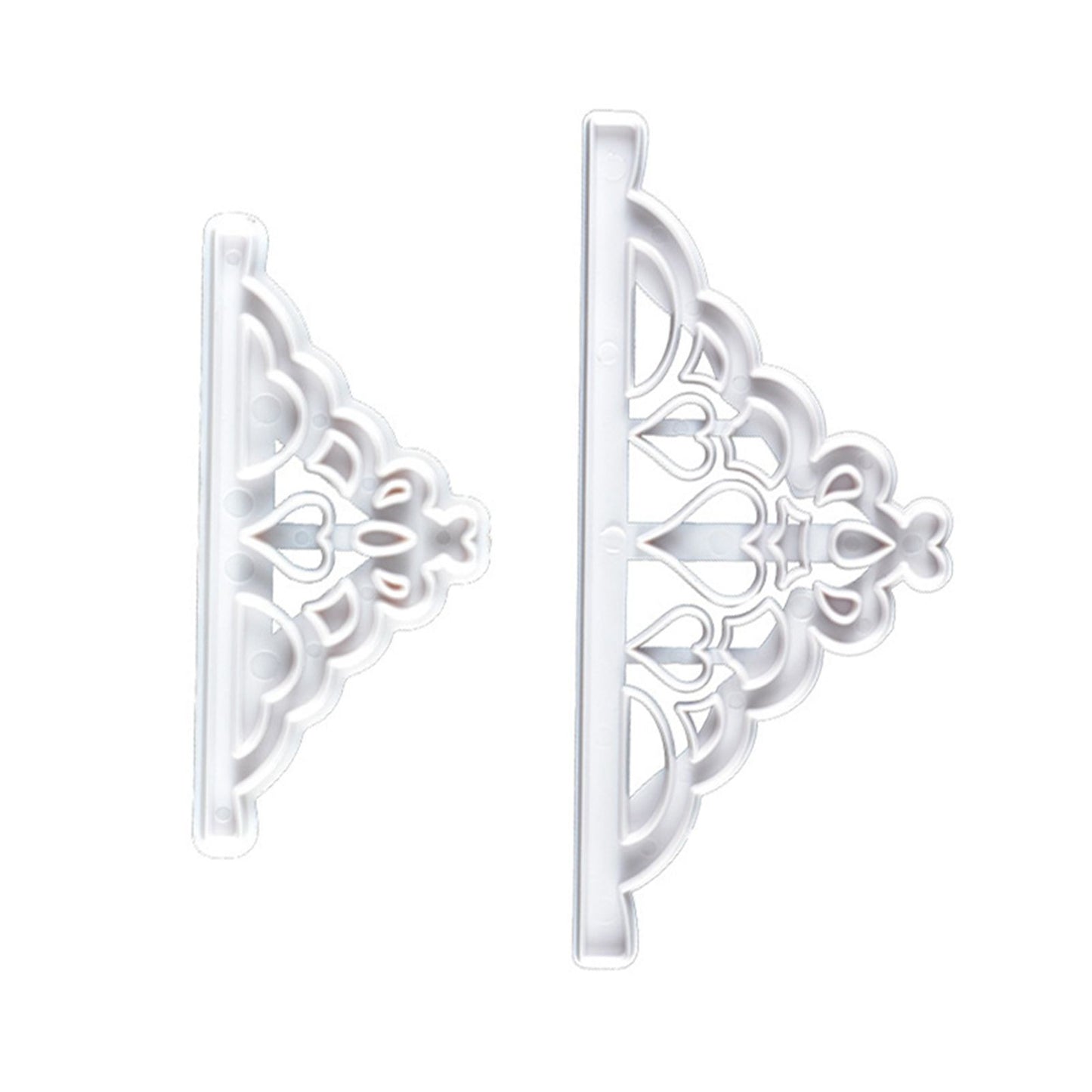 2 Pcs Crown Cutters Set Princess Crown Mold Tiara Cutter Cake Decorating Mold for DIY Birthday Party Dinner