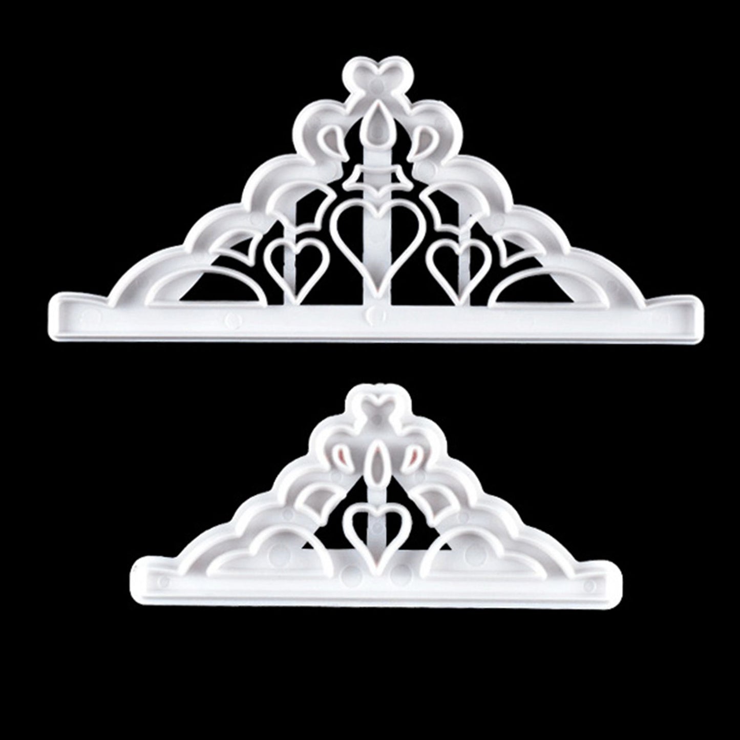 2 Pcs Crown Cutters Set Princess Crown Mold Tiara Cutter Cake Decorating Mold for DIY Birthday Party Dinner