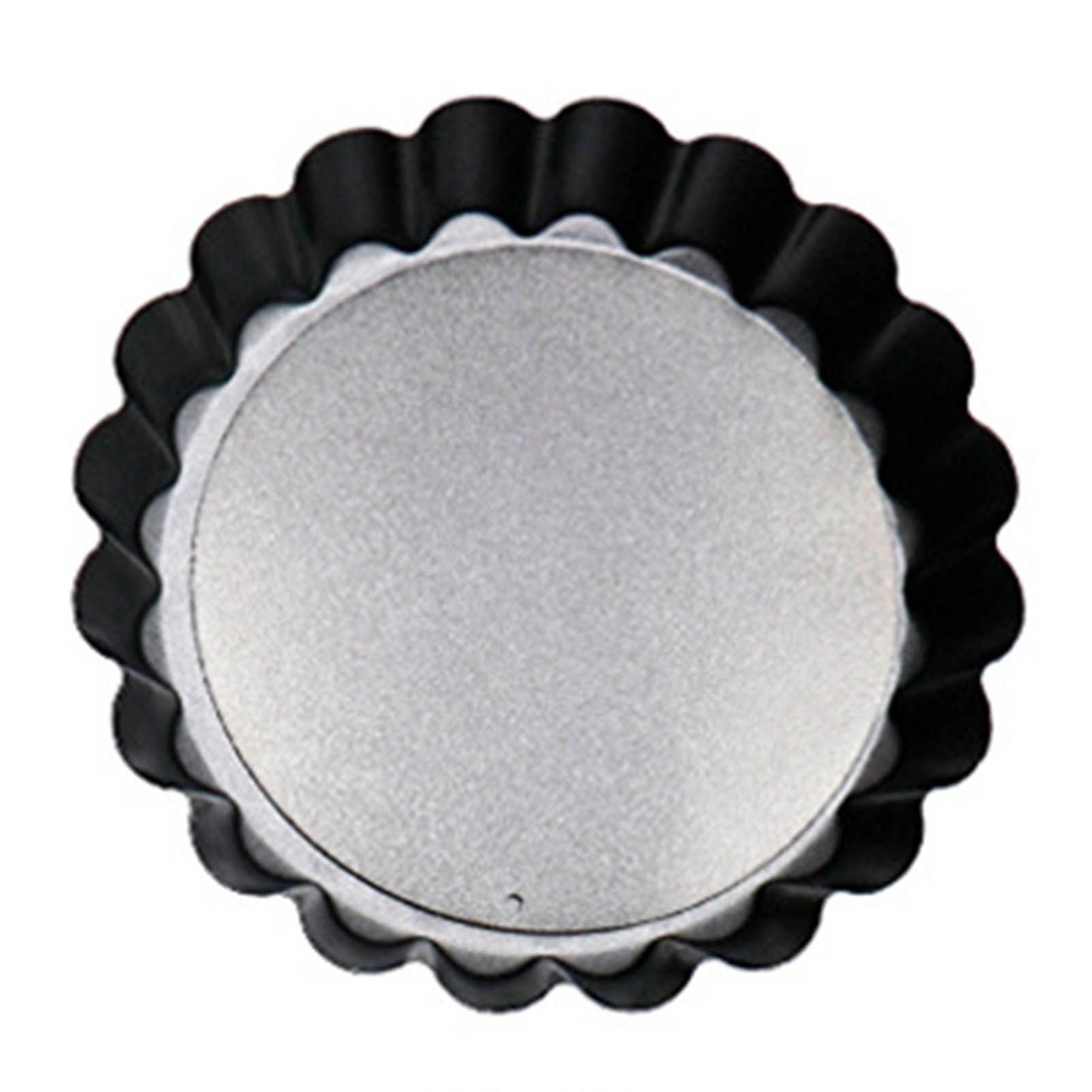 6 Pcs Mini Cake Mould with Removable Bottom 3 Inch Egg Tart Mould Muffin Pans Black Round for Dessert Baking Cooking