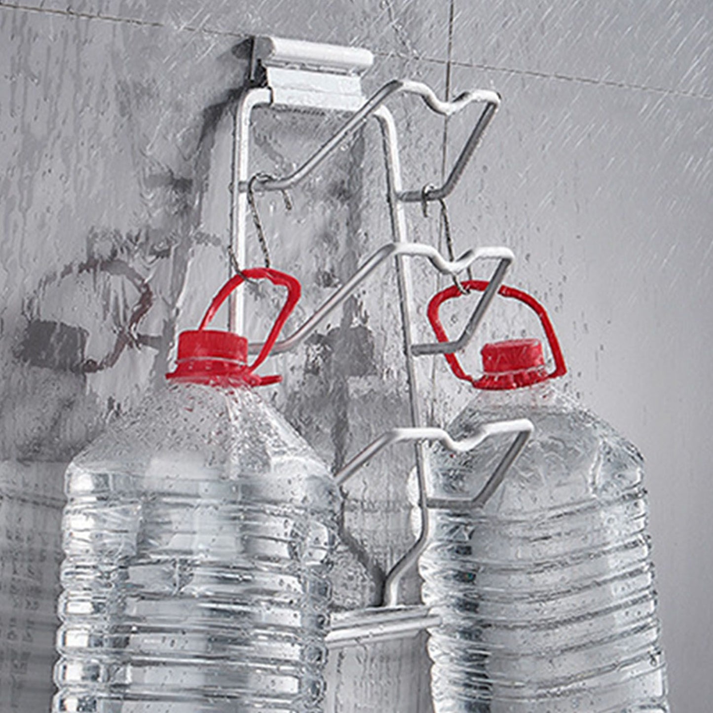 Pot Lid Holder Drilling Free Wall Mounted Space Saving Aluminium Hand Polishing Rustproof for Kitchen 3 Layer
