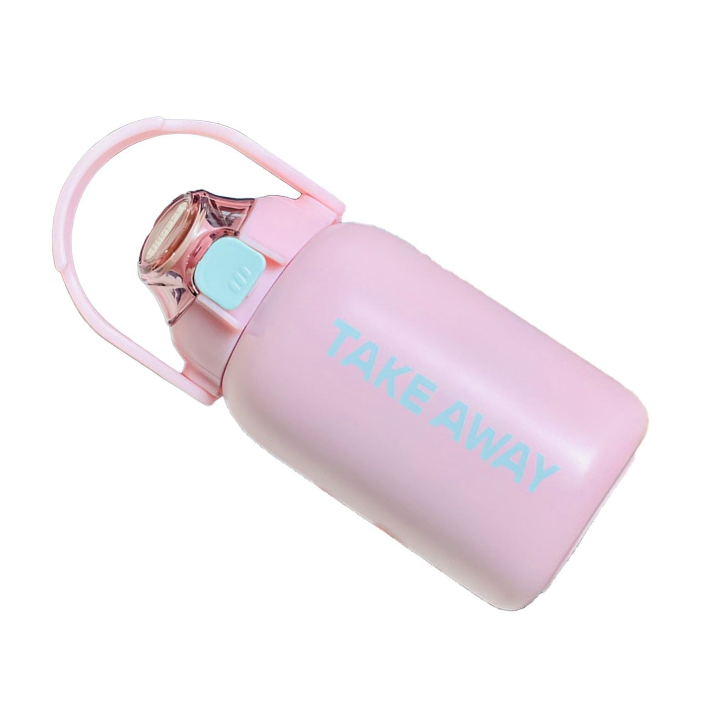 850ml Insulated Water Bottle Large Capacity with Bounce Cap Straw Winter Insulated Cup for Outdoor Pink