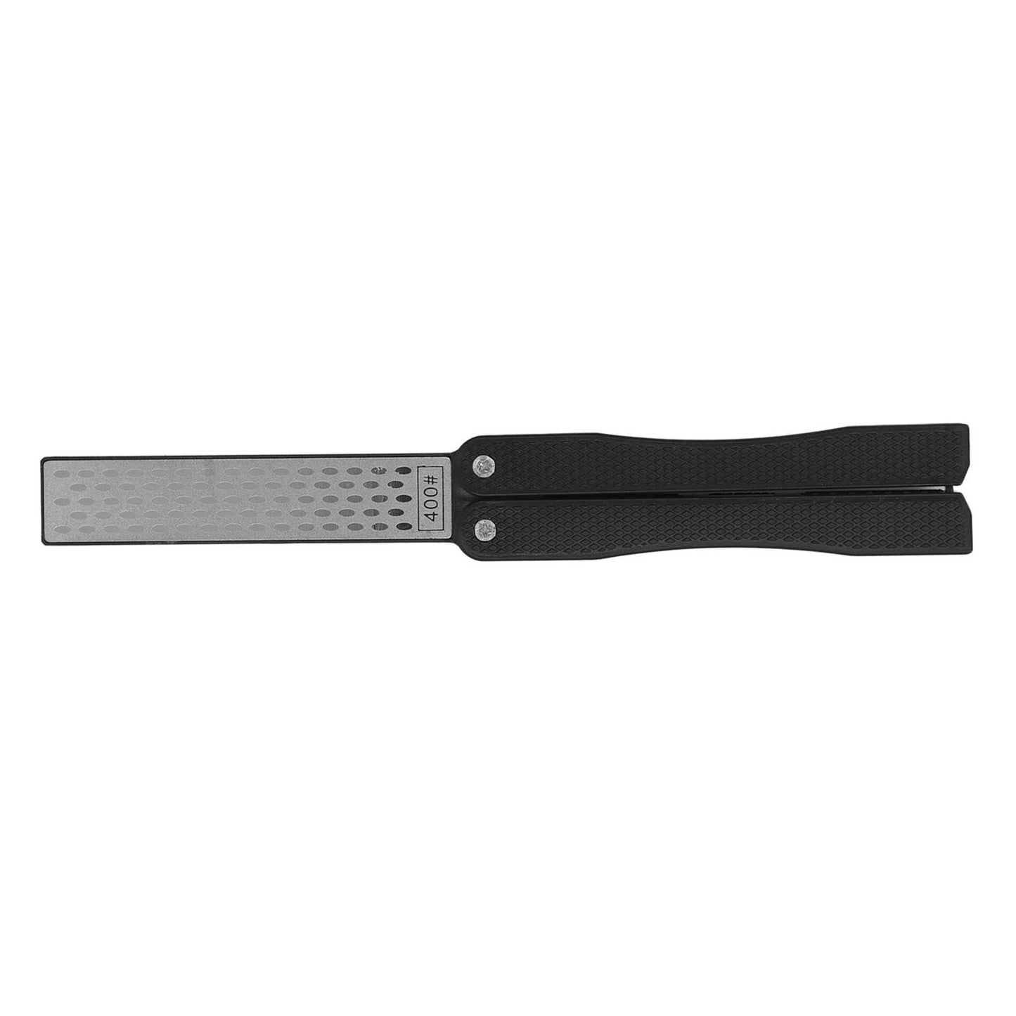 Knife Sharpener Foldable Fan Shaped Adamas Material Lightweight Portable Knife Sharpener for Outdoor Home Black