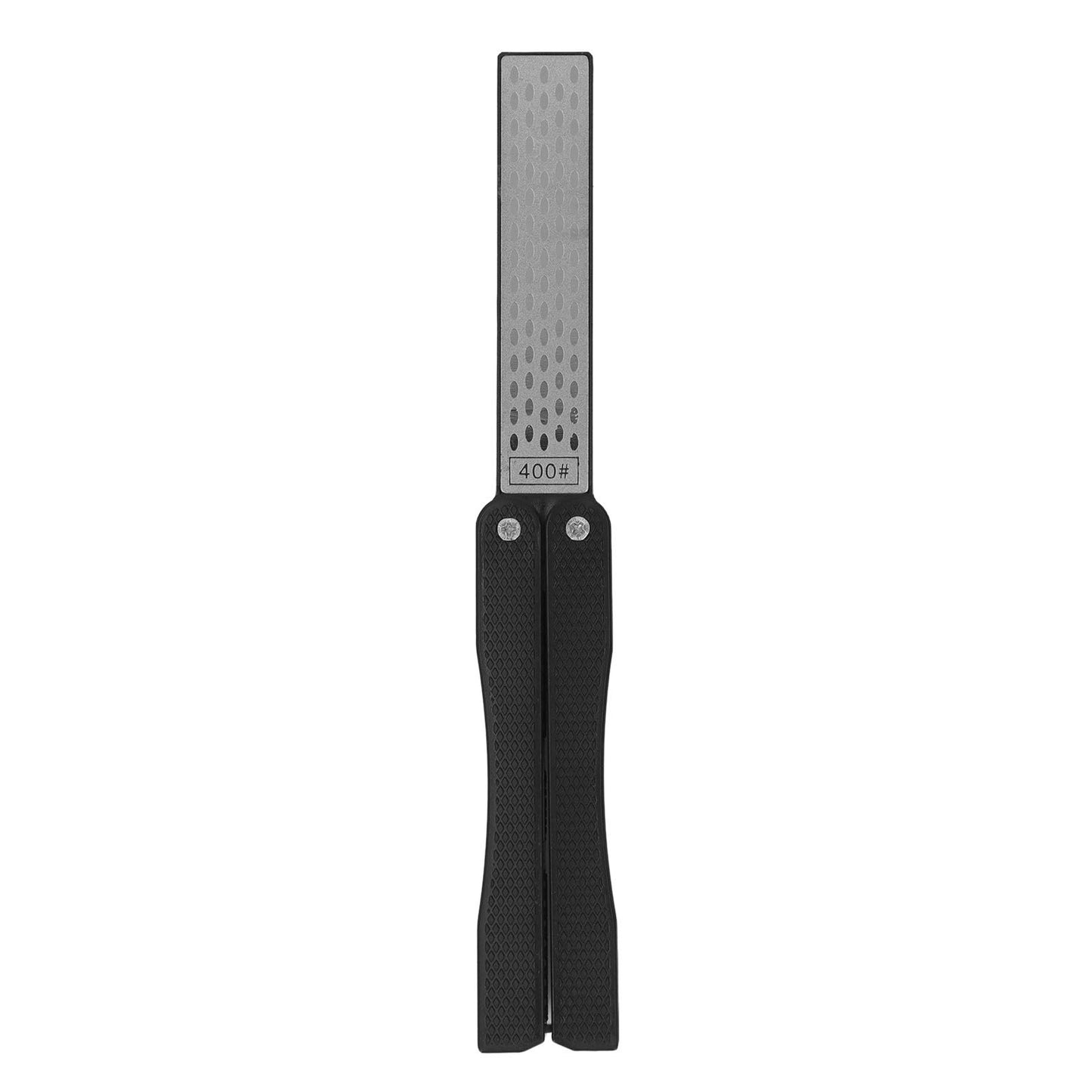 Knife Sharpener Foldable Fan Shaped Adamas Material Lightweight Portable Knife Sharpener for Outdoor Home Black
