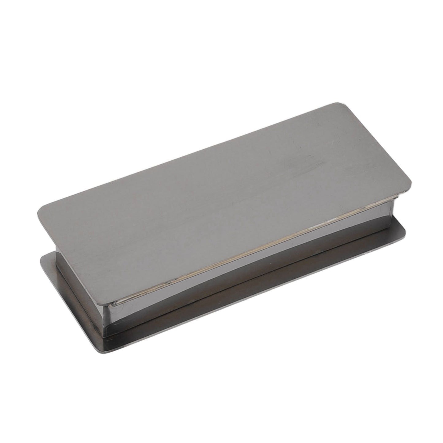Toothpick Holder Stainless Steel Rectangular Toothpick Holder with Lid for Home Bar Hotel Restaurant Silvery Black