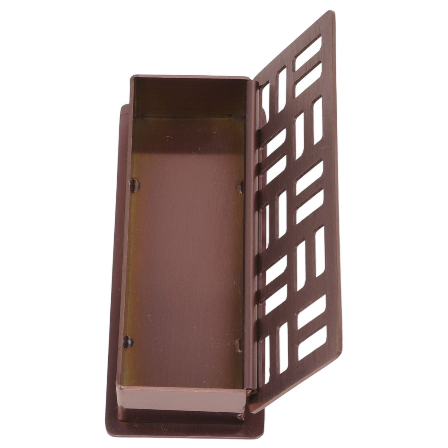 Stainless Steel Toothpick Holder Hollowed Out Rust Prevention Rectangle Toothpick Box for Restaurant Hotels Rose Gold