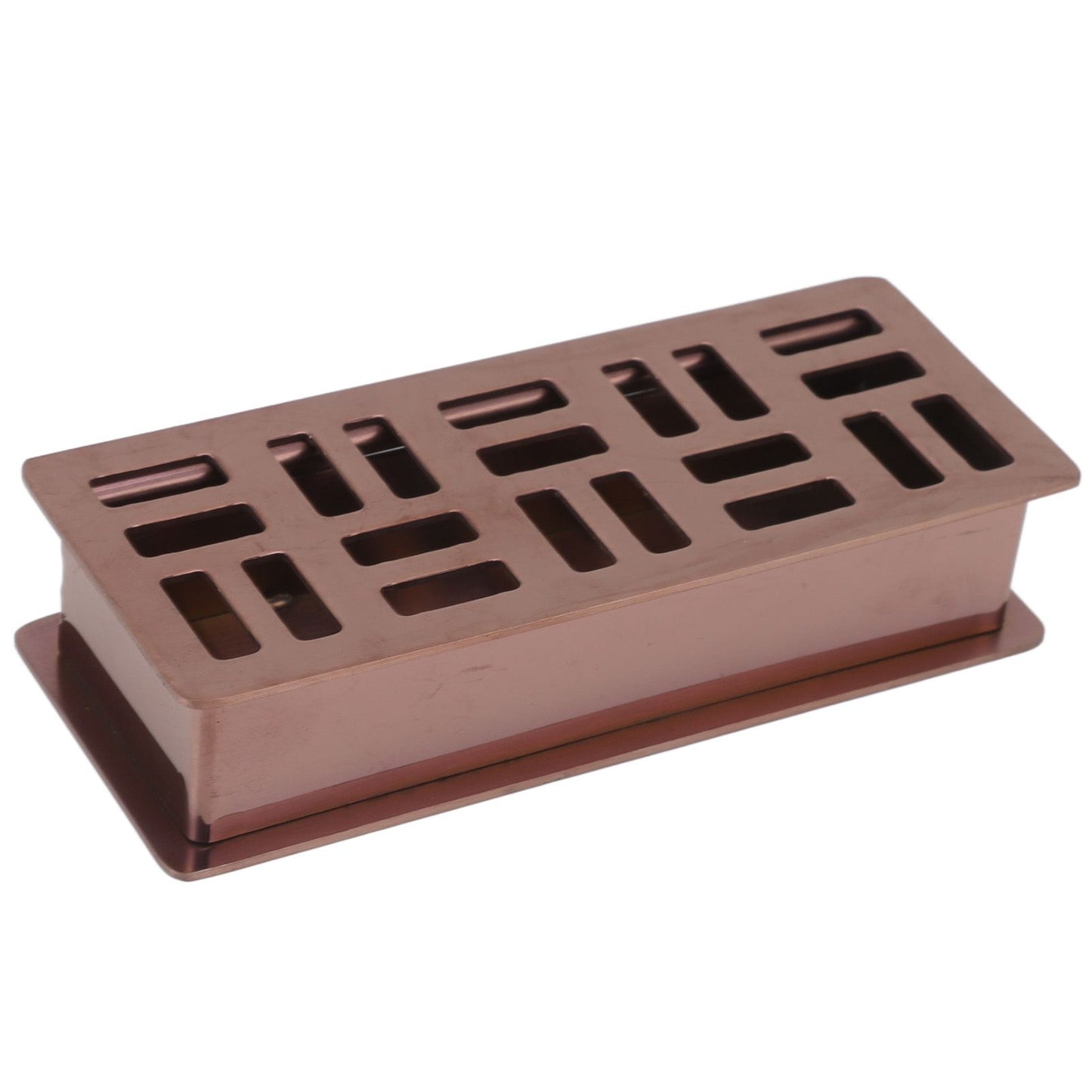 Stainless Steel Toothpick Holder Hollowed Out Rust Prevention Rectangle Toothpick Box for Restaurant Hotels Rose Gold