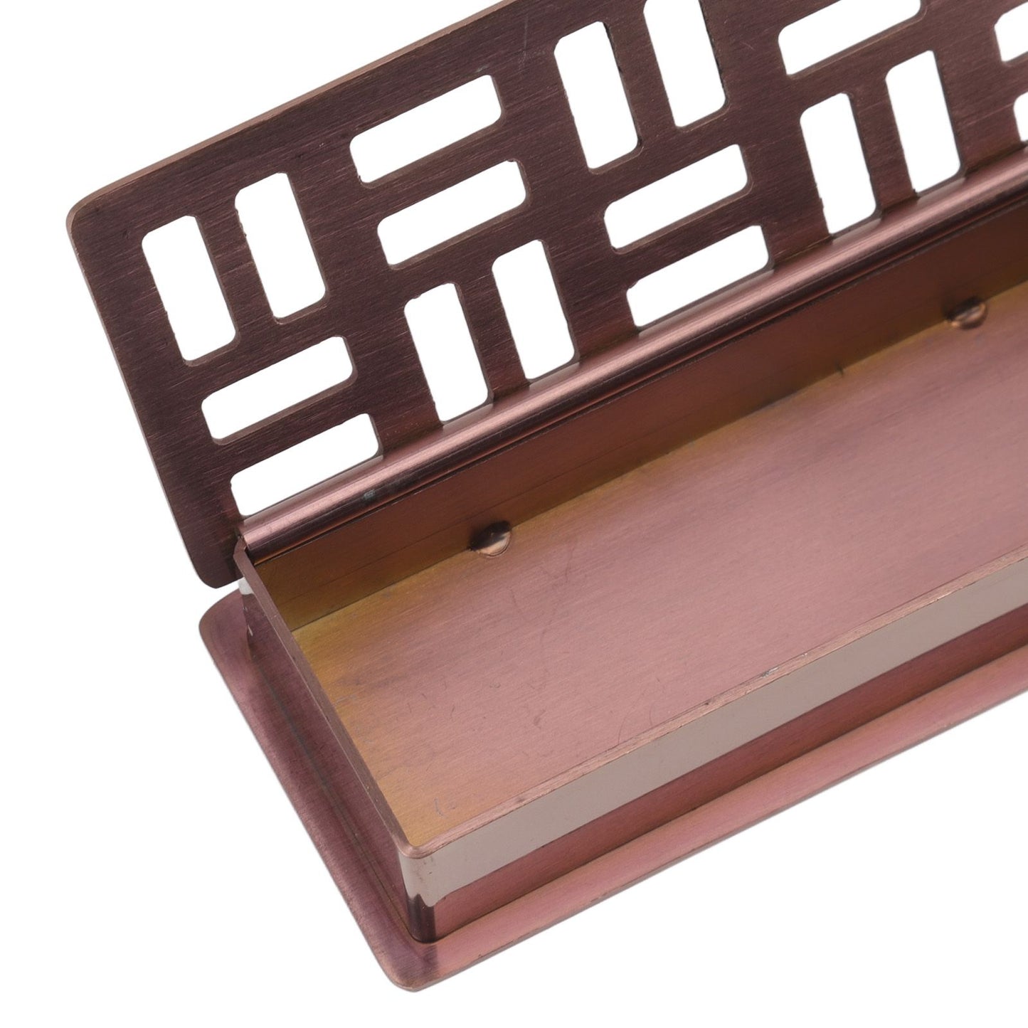 Stainless Steel Toothpick Holder Hollowed Out Rust Prevention Rectangle Toothpick Box for Restaurant Hotels Rose Gold