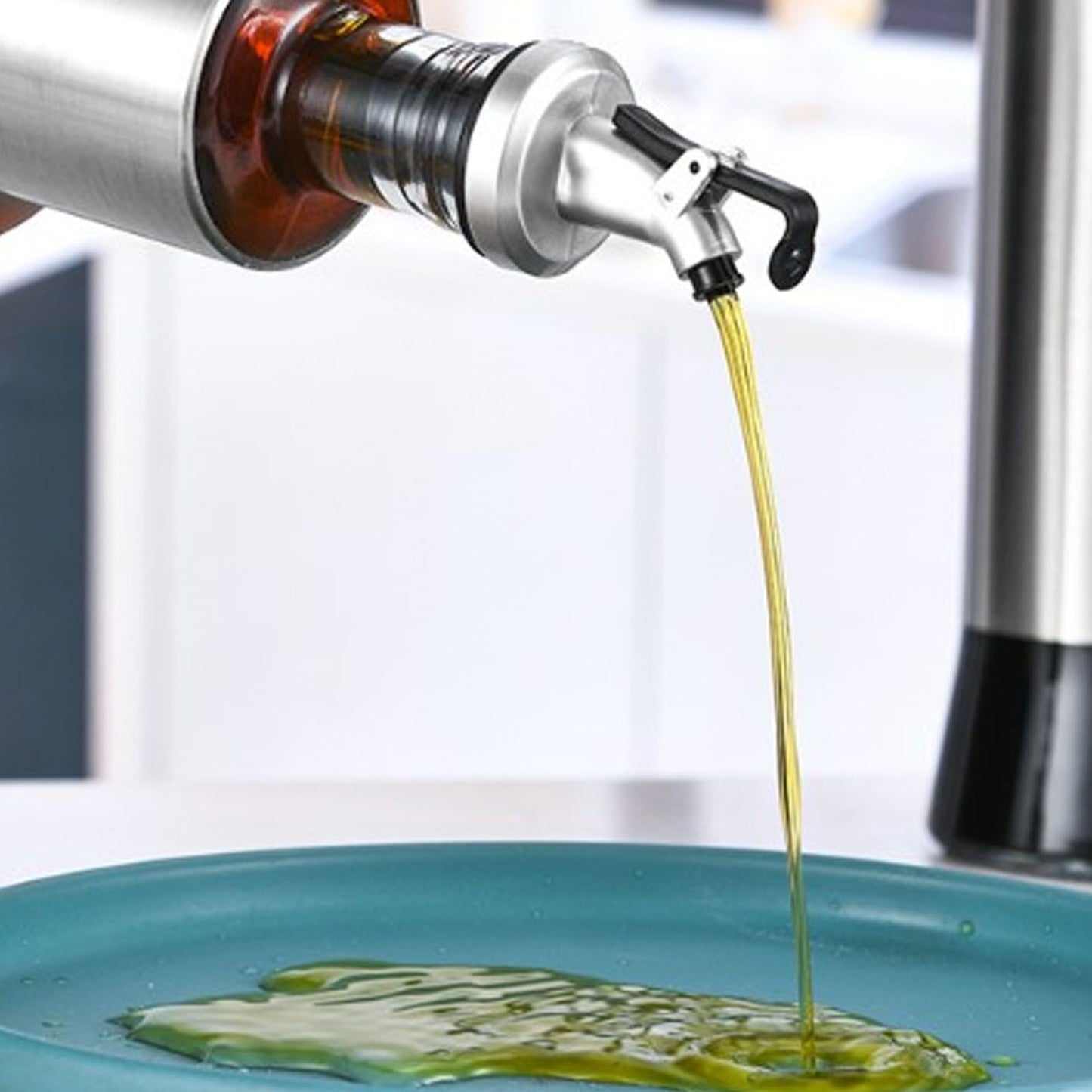 2 Pcs Oil Dispenser Bottle 300ml Thickened Scale Design Visual Seasoning Bottle for Home Kitchen