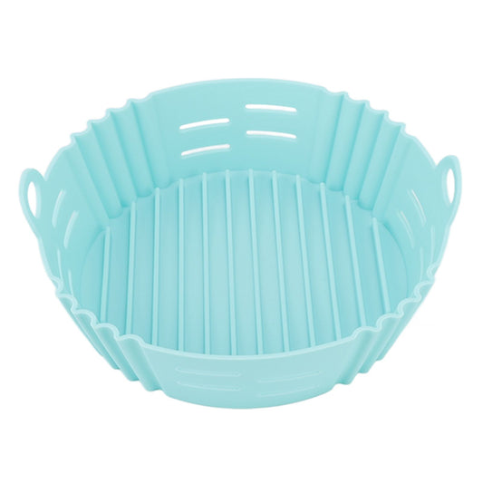 Fryer Silicone Liner Heat Resistant Elastic Washable Food Grade Reusable Fryer Basket for Cooking Blue