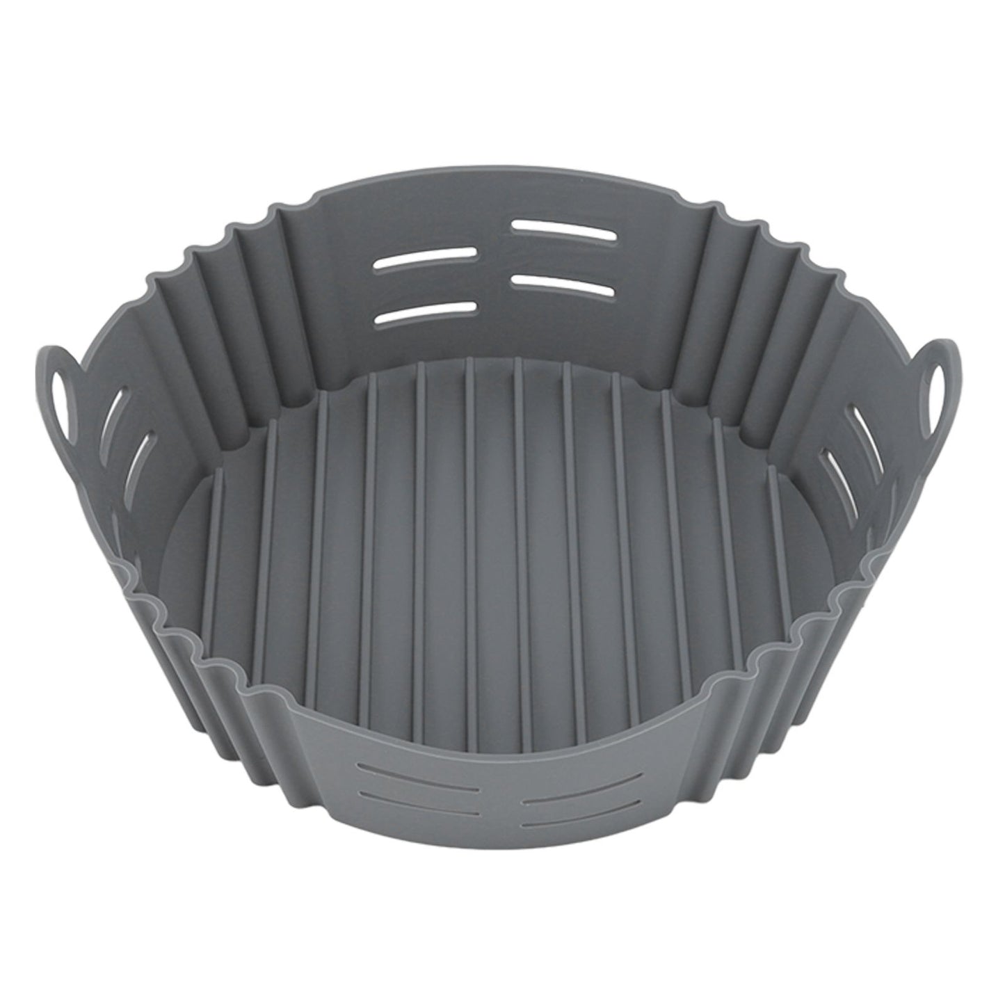 Fryer Silicone Liner Heat Resistant Elastic Washable Food Grade Reusable Fryer Basket for Cooking Grey